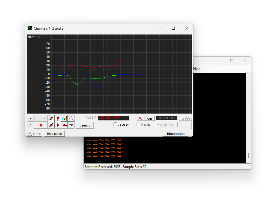 Serial oscilloscope screenshot